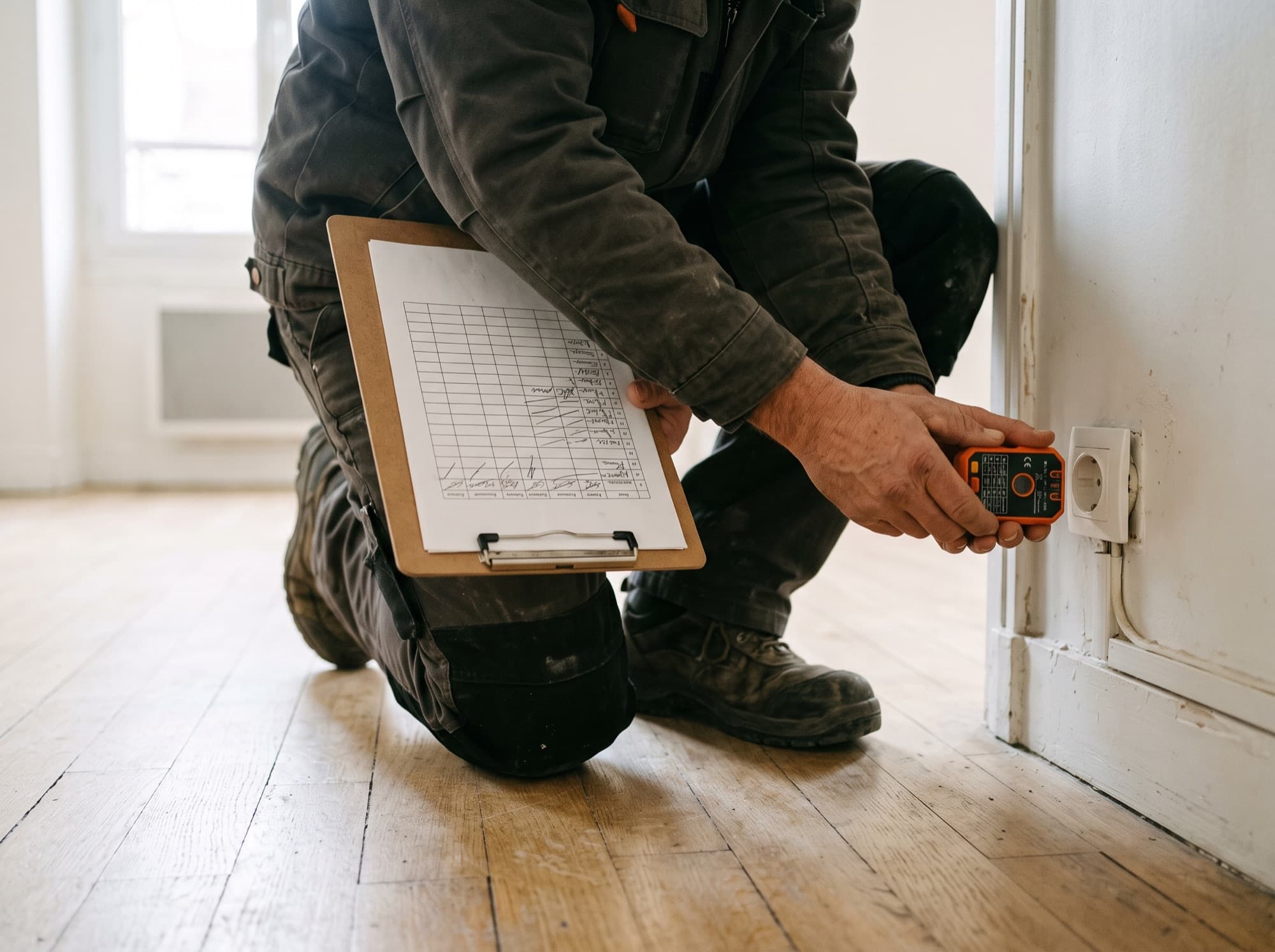 Contrôle d'un disjoncteur différentiel après travaux électriques